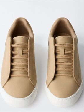 Zara kids Tan Low-Top Casual Sneakers